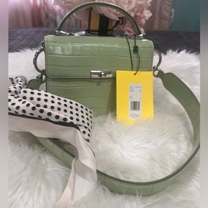 Marc Jacobs Croc embossed mini top handle bag NWT